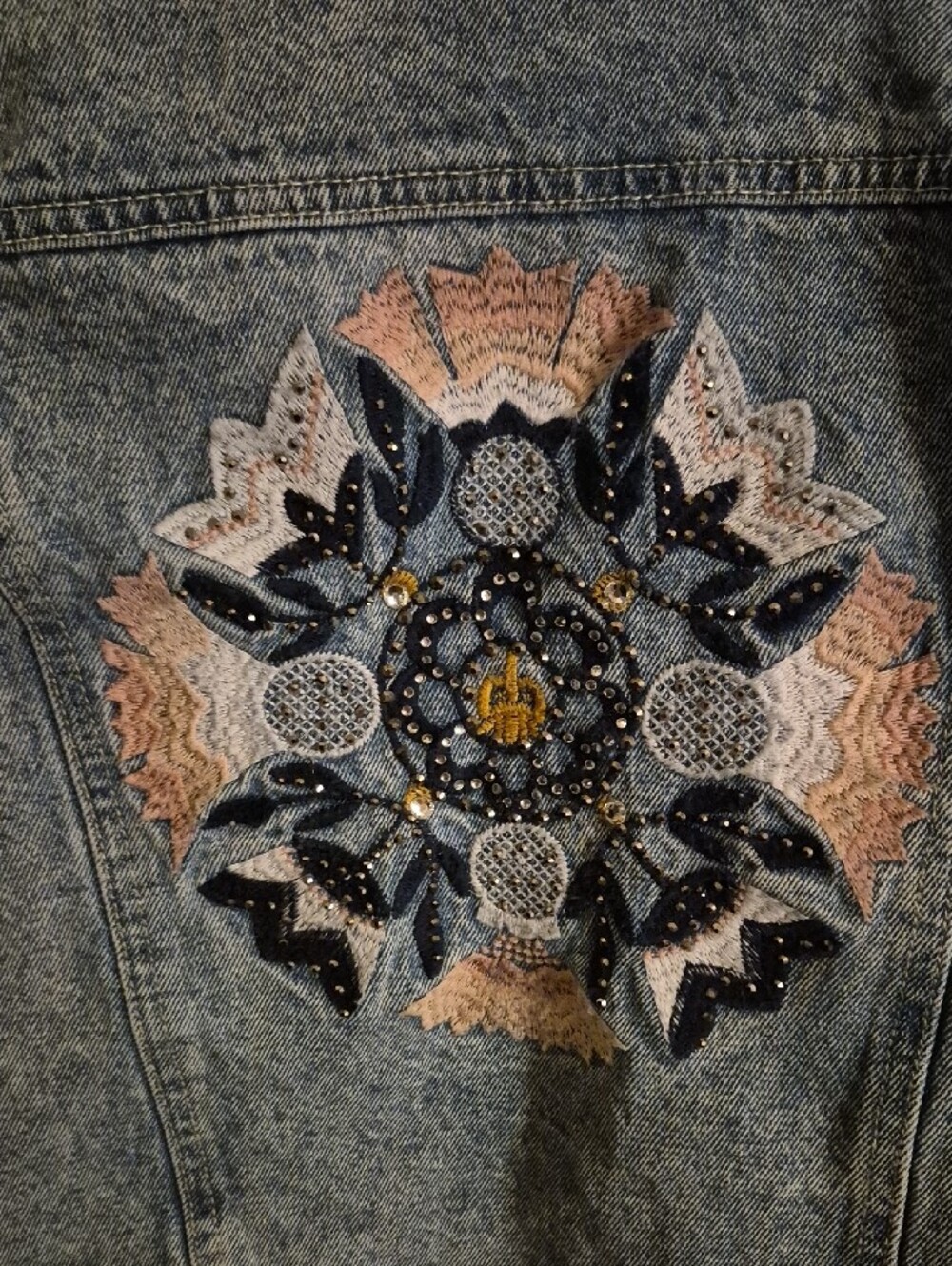 bebe Light Blue Denim Jacket with Black Label - Picture 3 of 9